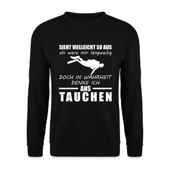 Tauchen Taucher Geschenk Diving tauchen Sport - Unisex Pullover - Schwarz - Vorne - Alina (178cm) & Michal (187cm)