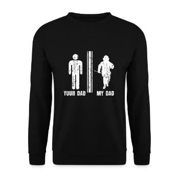 Papa pompier cadeau - Sweat-shirt Unisexe - noir - Devant - Alina (178cm) & Michal (187cm)