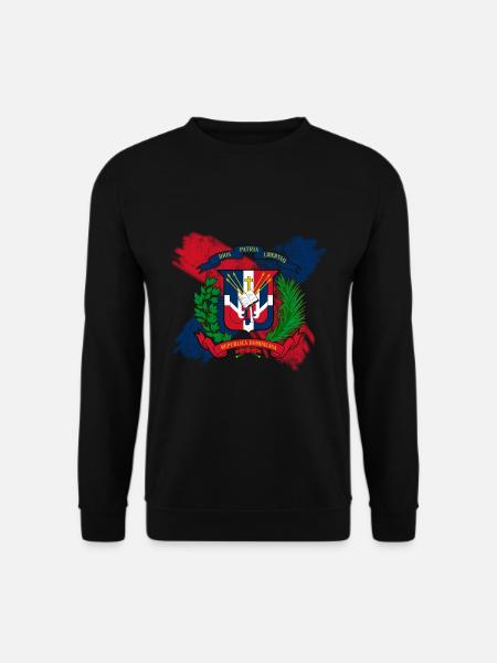 Dominikana Rainforest Dominican Flag - Bluza unisex - czarny