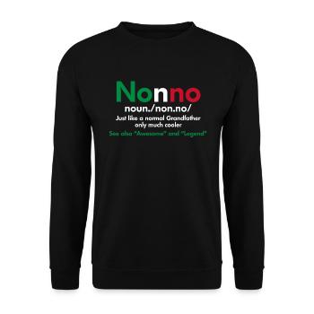 Cadeau légende grand-père grand-père Italie Nonno - Sweat-shirt Unisexe - noir - Devant - Alina (178cm) & Michal (187cm)