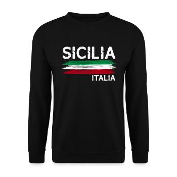 Italie Sicile cadeau de vacances de plage d'été - Sweat-shirt Unisexe - noir - Devant - Alina (178cm) & Michal (187cm)