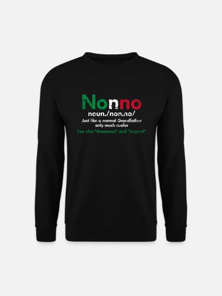 Italien Opa Nonno Lexikon Geschenk - Unisex Pullover - Schwarz