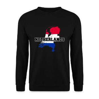 Pays-Bas Pays-Bas Pays-Bas - Sweat-shirt Unisexe - noir - Devant - Alina (178cm) & Michal (187cm)