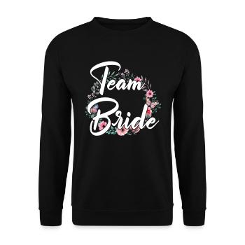 Mariée mariée équipe épouser bachelorette fête jga - Sweat-shirt Unisexe - noir - Devant - Alina (178cm) & Michal (187cm)