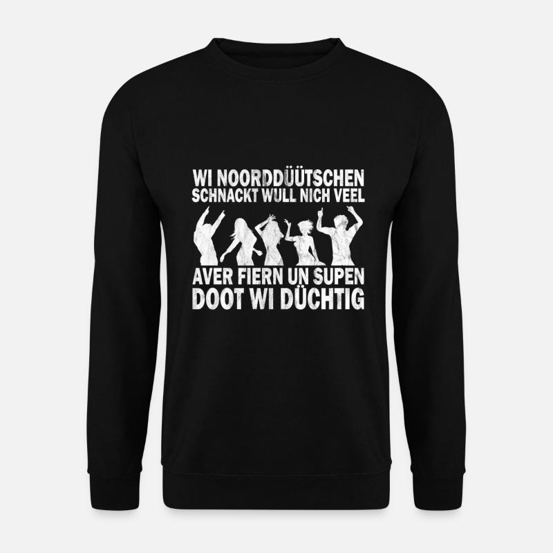 norddeutsch Flensburg, Hafen, Hamburg Kiel, Küste - Unisex Pullover - Schwarz
