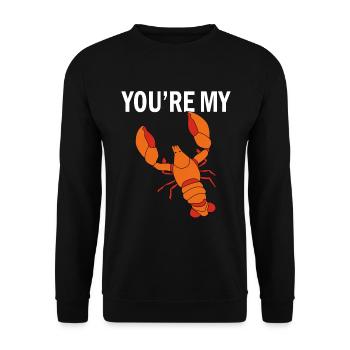 Lobster, lobster, underwater crayfish, lobster - Unisex Sweatshirt - black - Front - Alina (178cm) & Michal (187cm)