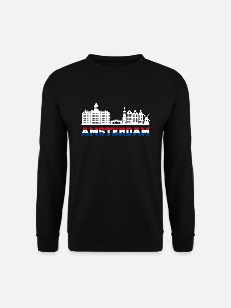 Amsterdam skyline Holland Netherlands vacation - Unisex Sweatshirt - black