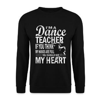 Dance,tap,stepptanz - Unisex Pullover - Schwarz - Vorne - Alina (178cm) & Michal (187cm)