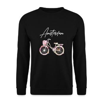 Amsterdam - Sweat-shirt Unisexe - noir - Devant - Alina (178cm) & Michal (187cm)