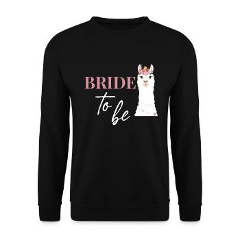 Bride Bride to be JGA alpaca wedding - Unisex Sweatshirt - black - Front - Alina (178cm) & Michal (187cm)