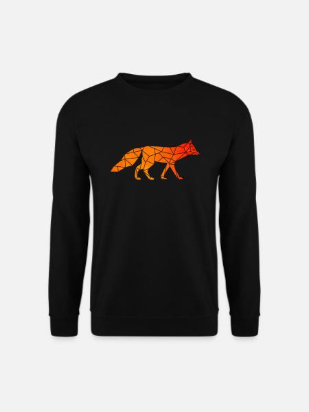 Fuchs Füchse Origami geometrisch - Unisex Pullover - Schwarz
