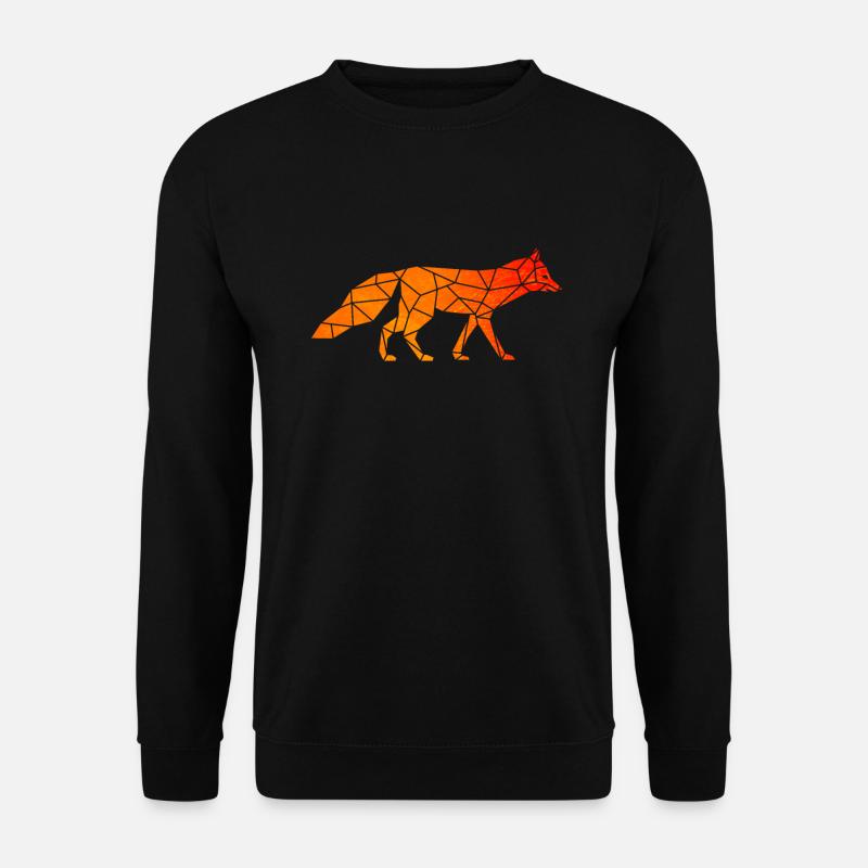 Fox foxes origami geometric - Unisex Sweatshirt - black