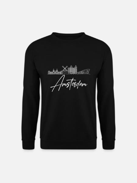Ville d'Amsterdam Pays-Bas Pays-Bas City Trip - Sweat-shirt Unisexe - noir
