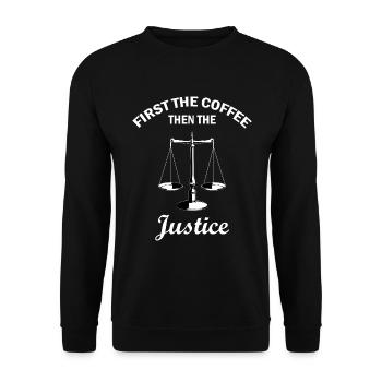 § Law Jura Rechtswissenschaften Gesetz Paragraph - Unisex Pullover - Schwarz - Vorne - Alina (178cm) & Michal (187cm)