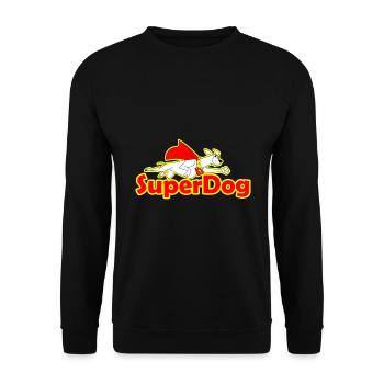 Super dog - Unisex Sweatshirt - black - Front - Alina (178cm) & Michal (187cm)