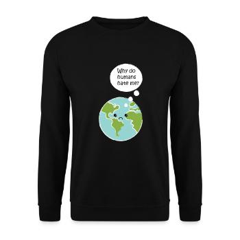 environment - Unisex Sweatshirt - black - Front - Alina (178cm) & Michal (187cm)