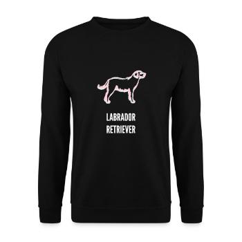 Labrador Retriever - Unisex Pullover - Schwarz - Vorne - Alina (178cm) & Michal (187cm)