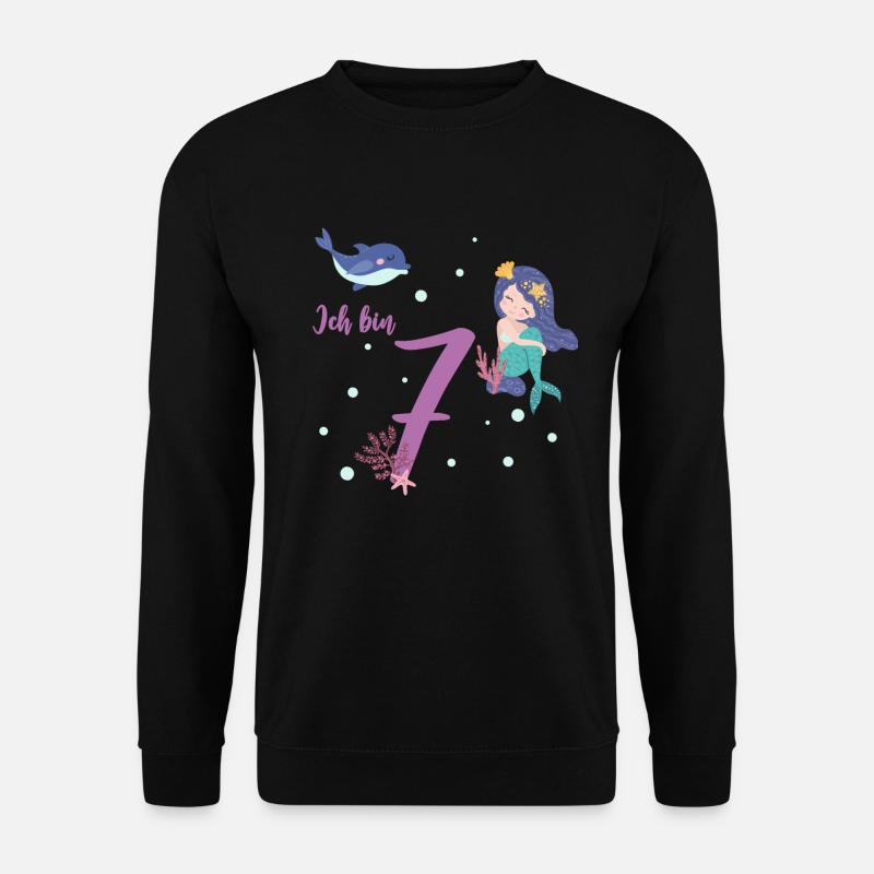 siebter Geburtstag 7 Jahre alt Geburtstagsshirt - Unisex Pullover - Schwarz