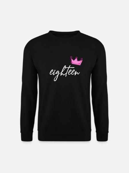 18. Geburtstag 18 Jahre alt eighteen - Unisex Pullover - Schwarz