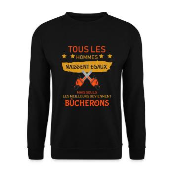 Bucheron Shirt • les meilleurs • Veste Bucheron - Sweat-shirt Unisexe - noir - Devant - Alina (178cm) & Michal (187cm)
