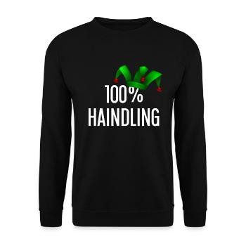 100 Prozent Haindling Joker Cap - Unisex Pullover - Schwarz - Vorne - Alina (178cm) & Michal (187cm)