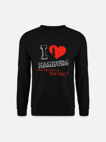 I Love Hamburg - Unisex Pullover - Schwarz