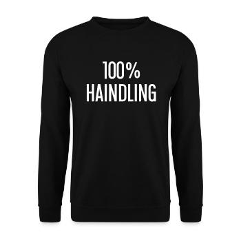 100 Prozent Haindling - Unisex Pullover - Schwarz - Vorne - Alina (178cm) & Michal (187cm)
