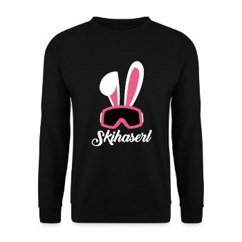 Skihaserl - Unisex Pullover - Schwarz - Vorne - Alina (178cm) & Michal (187cm)
