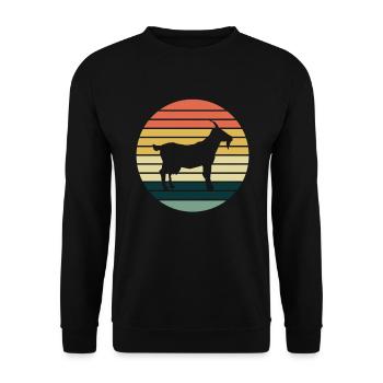 Goat billy goat billy goat retro - Unisex Sweatshirt - black - Front - Alina (178cm) & Michal (187cm)