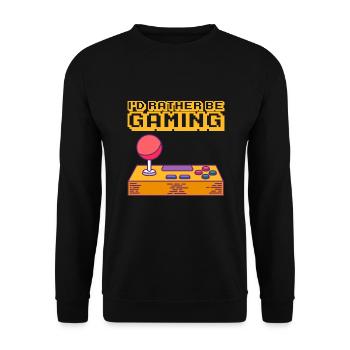 Je préfère être le jeu - le jeu des années 90 - Sweat-shirt Unisexe - noir - Devant - Alina (178cm) & Michal (187cm)