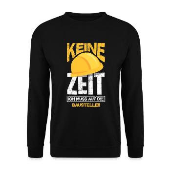 Bauherr Bauherrin Architekt Baurbeiter Baustelle - Unisex Pullover - Schwarz - Vorne - Alina (178cm) & Michal (187cm)