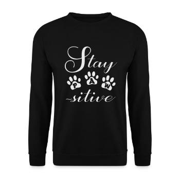 Dog dogs positive view humor gift - Unisex Sweatshirt - black - Front - Alina (178cm) & Michal (187cm)