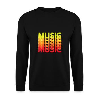 Music music music - Unisex Sweatshirt - black - Front - Alina (178cm) & Michal (187cm)