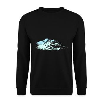 Weiße Berge - Unisex Pullover - Schwarz - Vorne - Alina (178cm) & Michal (187cm)