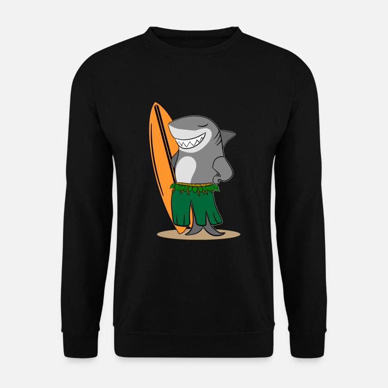 Requin surfeur - Sweat-shirt Unisexe - noir