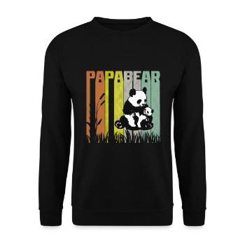 Papa ours et bébé ours chemise pour le père - Sweat-shirt Unisexe - noir - Devant - Alina (178cm) & Michal (187cm)