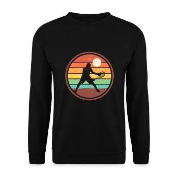 Vintage sports tennis retro beach summer - Unisex Sweatshirt - black - Front - Alina (178cm) & Michal (187cm)