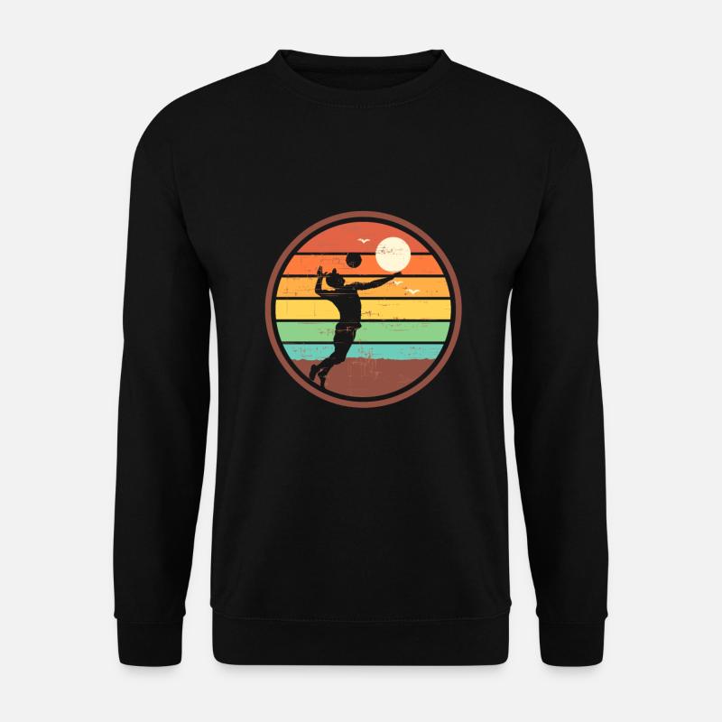 Vintage Sports Volleyball - Unisex Pullover - Schwarz