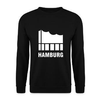 The concert hall of the Elbphilharmonie - Unisex Sweatshirt - black - Front - Alina (178cm) & Michal (187cm)