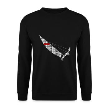 Catamaran Sailing highlighted - Unisex Sweatshirt - black - Front - Alina (178cm) & Michal (187cm)