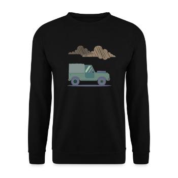 Outdoor vehicle clouds - Unisex Sweatshirt - black - Front - Alina (178cm) & Michal (187cm)