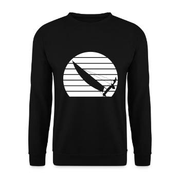 Catamaran before sunset - Unisex Sweatshirt - black - Front - Alina (178cm) & Michal (187cm)