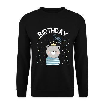 Birthday Boy Children's Birthday Boy - Unisex Sweatshirt - black - Front - Alina (178cm) & Michal (187cm)