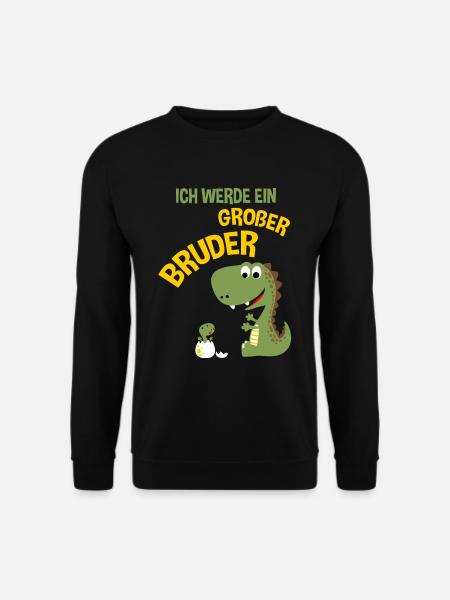 Ich Werde Ein Großer Bruder Dinosaurier Dino - Unisex Pullover - Schwarz