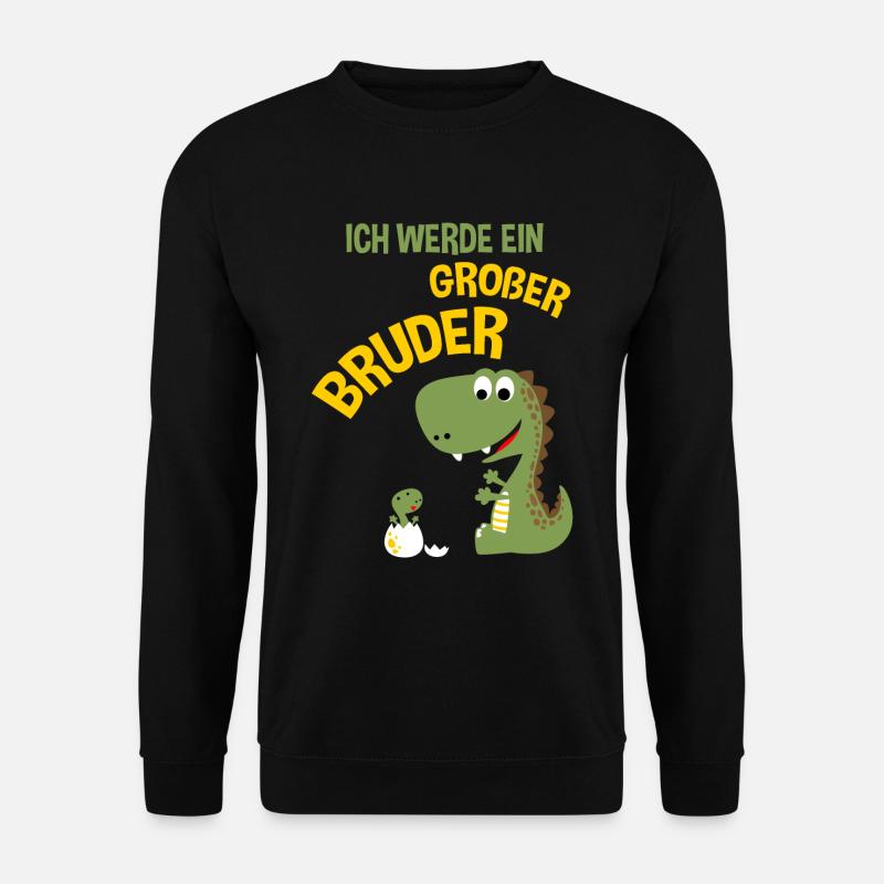 Ich Werde Ein Großer Bruder Dinosaurier Dino - Unisex Pullover - Schwarz