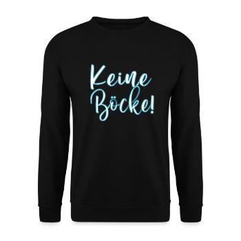 Keine Böcke - Unisex Pullover - Schwarz - Vorne - Alina (178cm) & Michal (187cm)