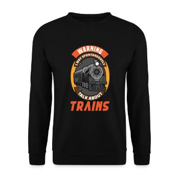 Train train lover trains train driver train driver - Unisex Sweatshirt - black - Front - Alina (178cm) & Michal (187cm)