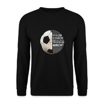 proud football coach football coach footballer - Unisex Sweatshirt - black - Front - Alina (178cm) & Michal (187cm)