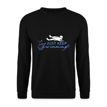 Swimmer swimming - Unisex Sweatshirt - black - Front - Alina (178cm) & Michal (187cm)