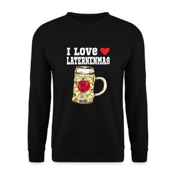 I Love Laternenmaß - Laternenmass - Unisex Pullover - Schwarz - Vorne - Alina (178cm) & Michal (187cm)